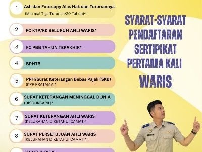 ATR/BPN P.Sidimpuan Umumkan Syarat Lengkap Pendaftaran Sertipikat Tanah Waris