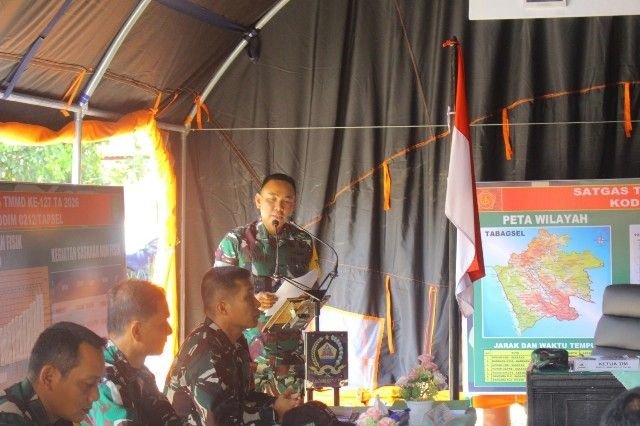 Kolonel Kav Yudi Prasetio Tinjau TMMD ke-127 di Sangkunur, Kodim 0212/TS Paparkan Capaian