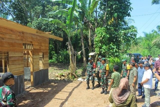 Tim Wasev Mabesad Tinjau Sasaran RTLH TMMD ke-127 Kodim 0212/TS di Tapsel