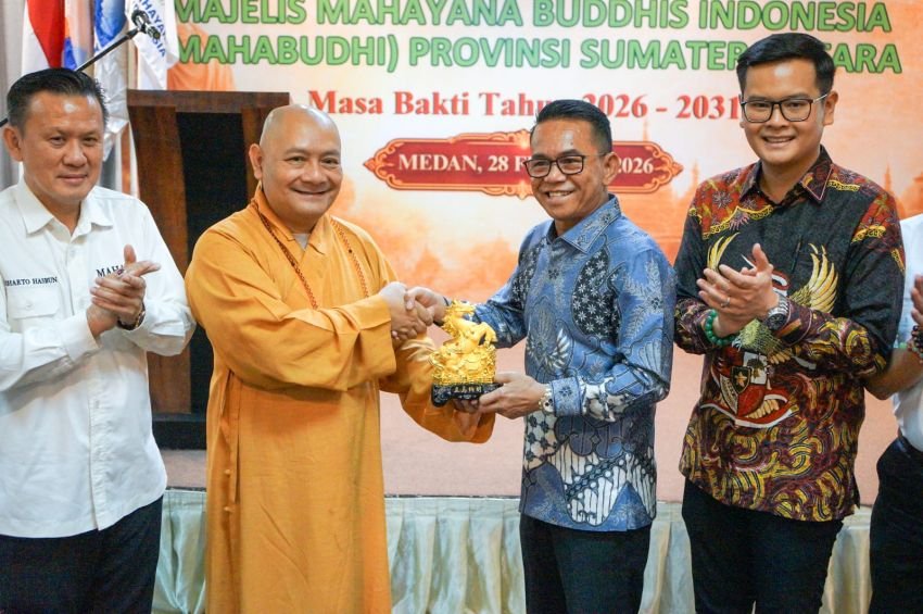 Pelantikan DPD Mahabudhi Sumut, Pemko Medan Dorong Sinergi Jaga Kerukunan Umat