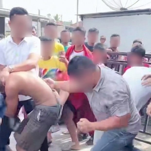 Viral di Medsos, Pemuda Diduga Pencuri Dihadiahi Bogeman Warga Kampung Kelapa