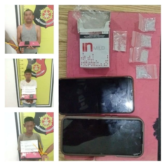 Dari SPBU ke Jeruji Besi, Tiga Pengedar Sabu Dibekuk di Gunungtua