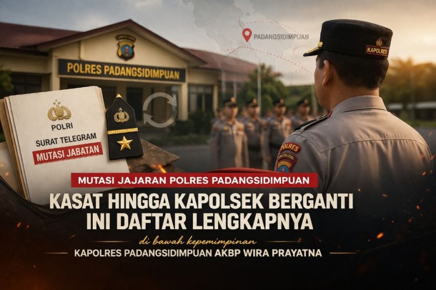 Mutasi Besar di Polres P.Sidimpuan! Kasat hingga Kapolsek Berganti, Ini Daftar Lengkapnya