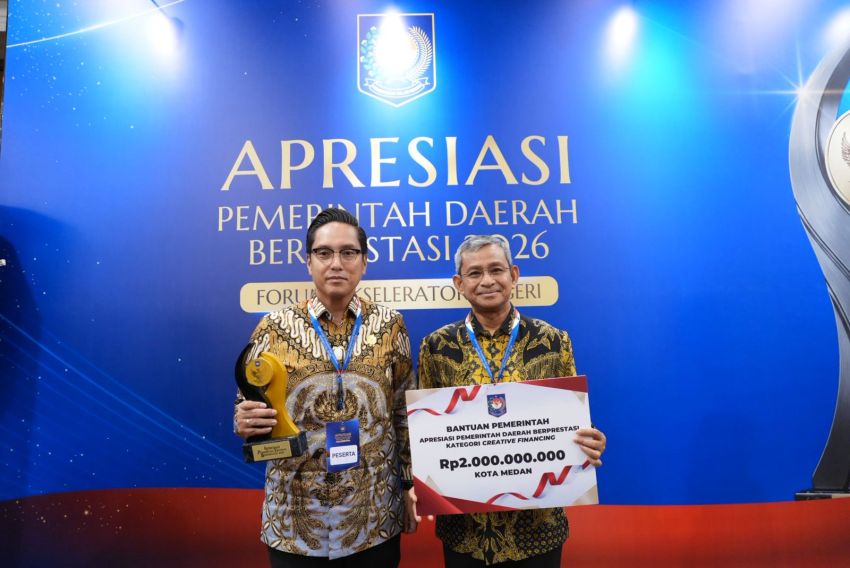 Pemko Medan Raih Penghargaan Creative Financing, Terbaik II se-Sumatera