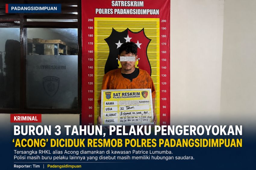 Sempat Buron 3 Tahun, &lsquo;Acong&rsquo; Akhirnya Diciduk Resmob Polres P.Sidimpuan