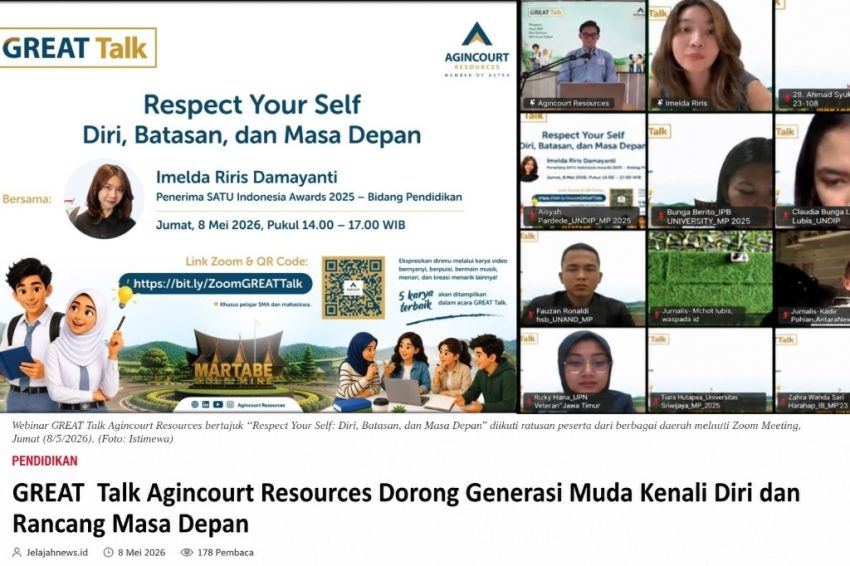 GREAT Talk Agincourt Resources Dorong Generasi Muda Kenali Diri dan Rancang Masa Depan