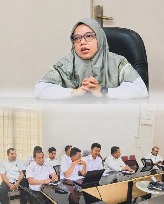 Rapat Mingguan, Kantor Pertanahan P.Sidimpuan Genjot Penyelesaian Tunggakan dan Validasi Data