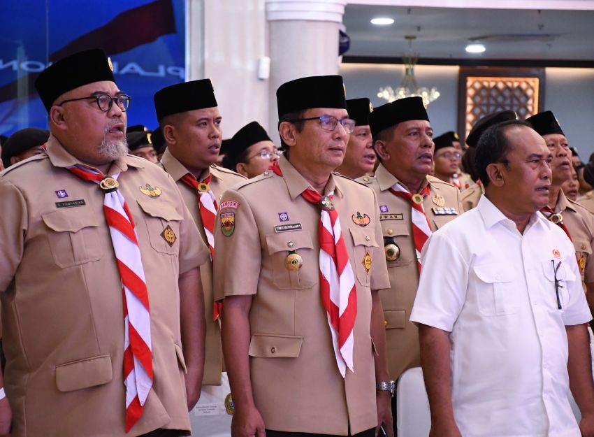 Sekda Samosir Hadiri Pelantikan Kwarda Sumut, Bobby Nasution Tekankan Peran Pramuka Lawan Narkoba