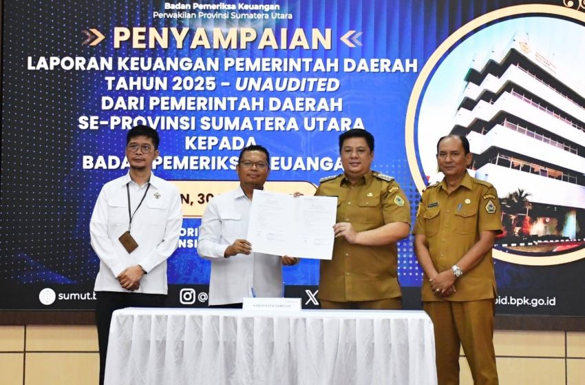 Pemkab Samosir Serahkan LKPD 2025 ke BPK Sumut, Targetkan Raih WTP Kesembilan Berturut-turut