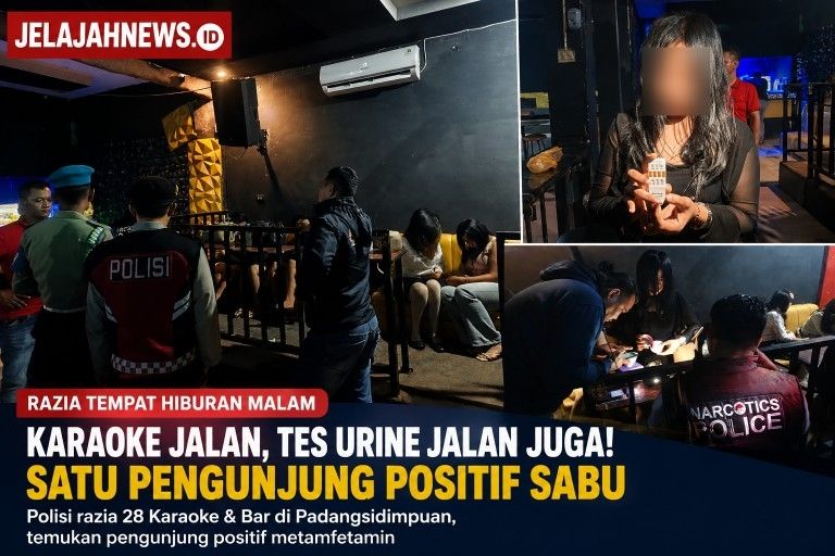 Asyik Karaoke, Tiba-tiba Tes Urine: Satu Pengunjung THM di P.Sidimpuan Positif Sabu