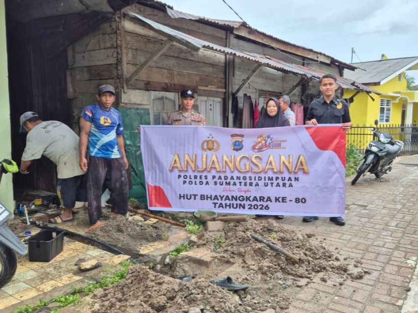 Sentuhan Bhayangkara untuk Warakauri, Kapolres P.Sidimpuan Hadirkan Bantuan Air PDAM