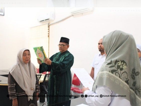 Pastikan Keabsahan Dokumen, Kantah P.Sidimpuan Ambil Sumpah Pemohon Sertipikat Hilang