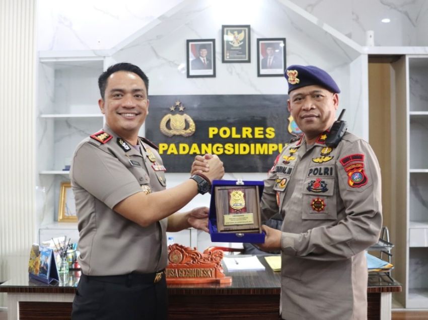 Perkuat Sinergi, Kapolres P.Sidimpuan Terima Silaturahmi Danyon C Brimob Polda Sumut