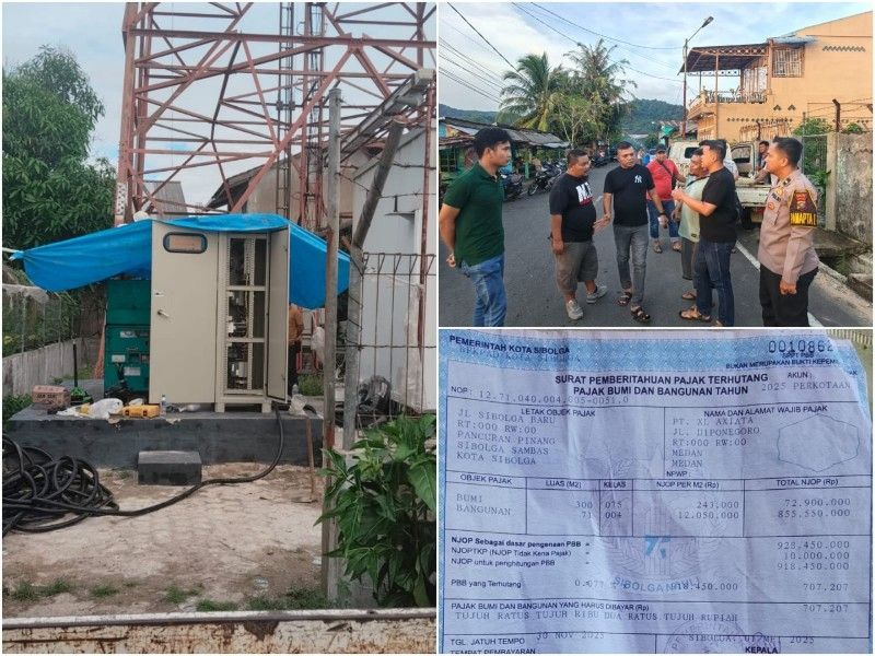 Tak Bisa Tunjukkan Dokumen, Pekerjaan BTS di Sibolga Baru Dihentikan Warga