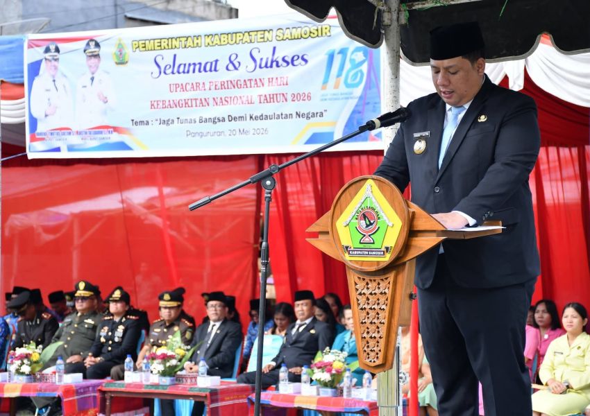 Bupati Samosir Pimpin Upacara Harkitnas 2026, Ajak Generasi Muda Bangkit di Era Digital