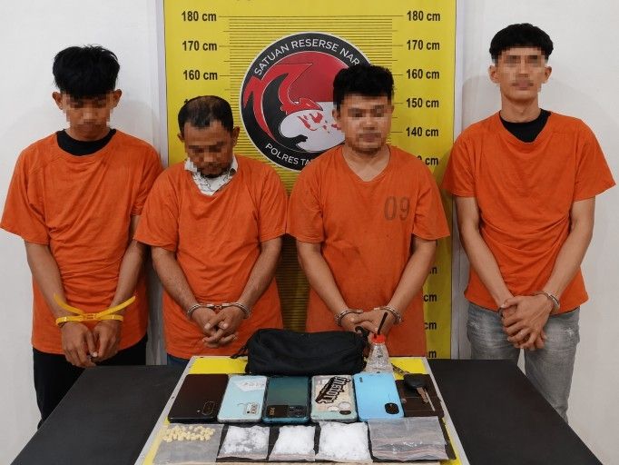 Sabu 82 Gram dan 38 Butir Ekstasi Digagalkan di Tapsel, Empat Pria Dibekuk saat Melintas