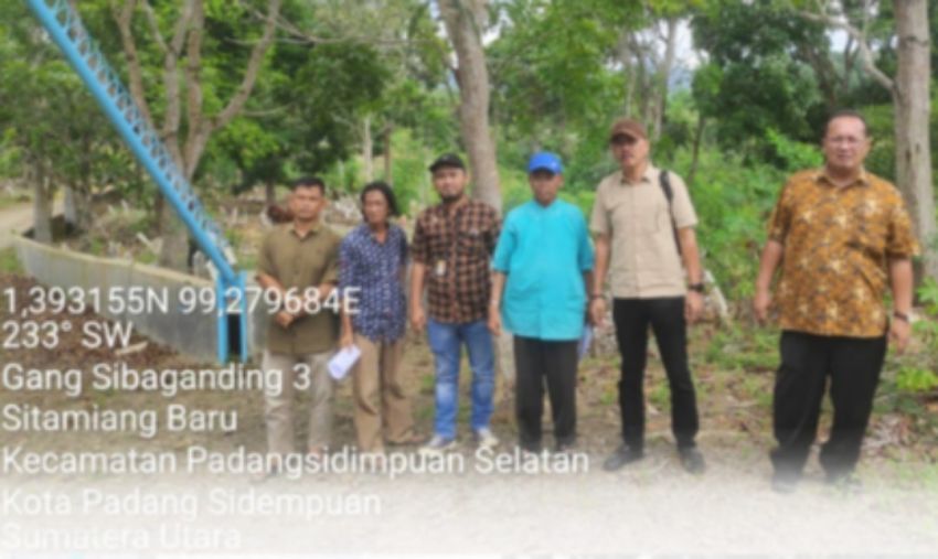 Cegah Sengketa Aset, Kantor Pertanahan P.Sidimpuan Periksa Lapangan Tanah Wakaf