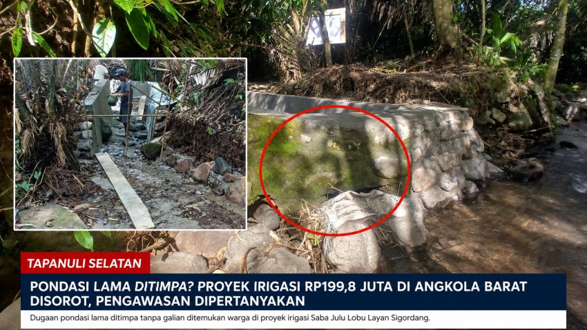 Pondasi Lama Ditimpa? Proyek Irigasi Rp199,8 Juta di Angkola Barat Disorot, Pengawasan Dinas Pertanian Dipertanyakan