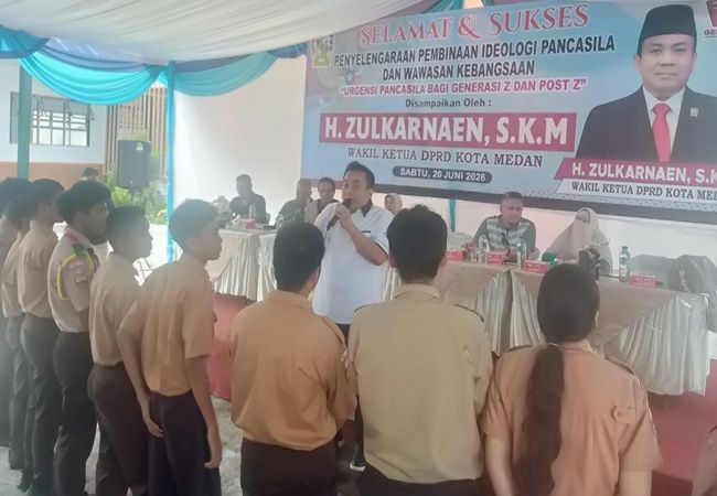 Wakil Ketua DPRD Medan Tanamkan Nilai Pancasila Guna Mewujudkan Generasi Emas 2045