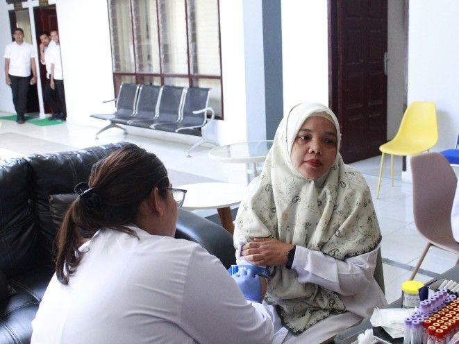 Jaga Kondisi Pegawai Tetap Prima, Kantah P.Sidimpuan Gelar Medical Check Up