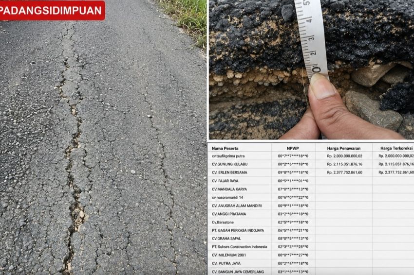 Aspal Retak di Proyek Rp2,4 Miliar, Jalan Balakka-Sipunggur Diduga Di-mark-up
