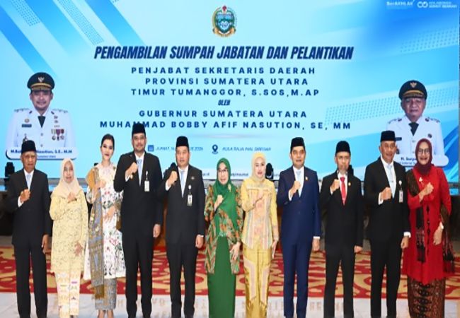 Bobby Lantik Timur Tumanggor Jadi Pj Sekda Sumut, Pesan: Jangan &lsquo;Main Mata&rsquo;