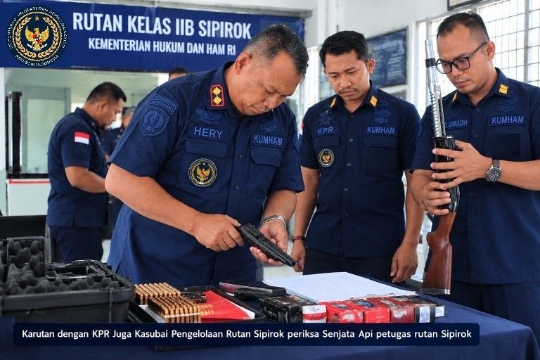 Pastikan Sarana Pengamanan Terdata, Rutan Sipirok Cek Senjata Api dan Amunisi