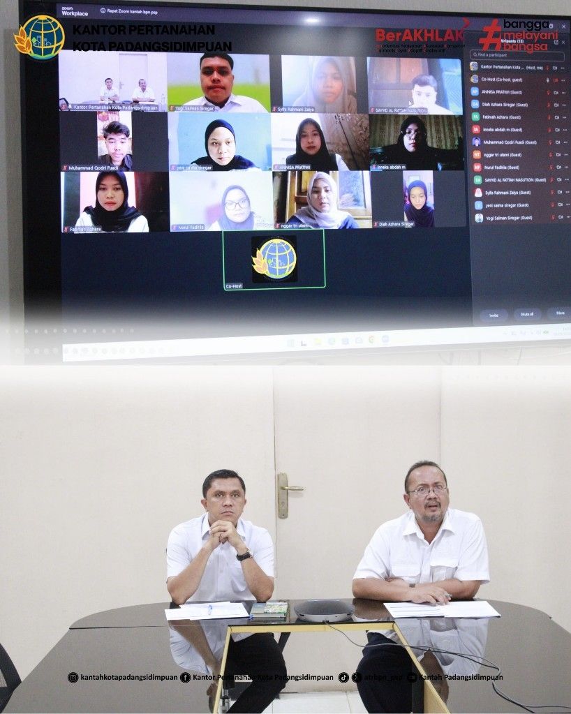 Kantah P.sidimpuan Gelar Wawancara Virtual Seleksi Program Magang HUB, 13 Peserta Ikuti Tahapan Seleksi