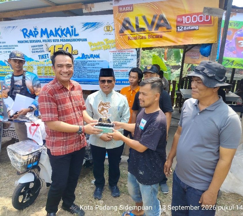 Rap Makkail Polsek Hutaimbaru Meriah, 500 Kg Ikan Jadi Rebutan Pemancing