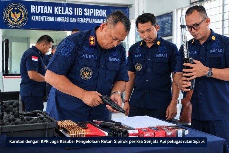 Pastikan Sarana Pengamanan Terdata, Rutan Sipirok Cek Senjata Api dan Amunisi