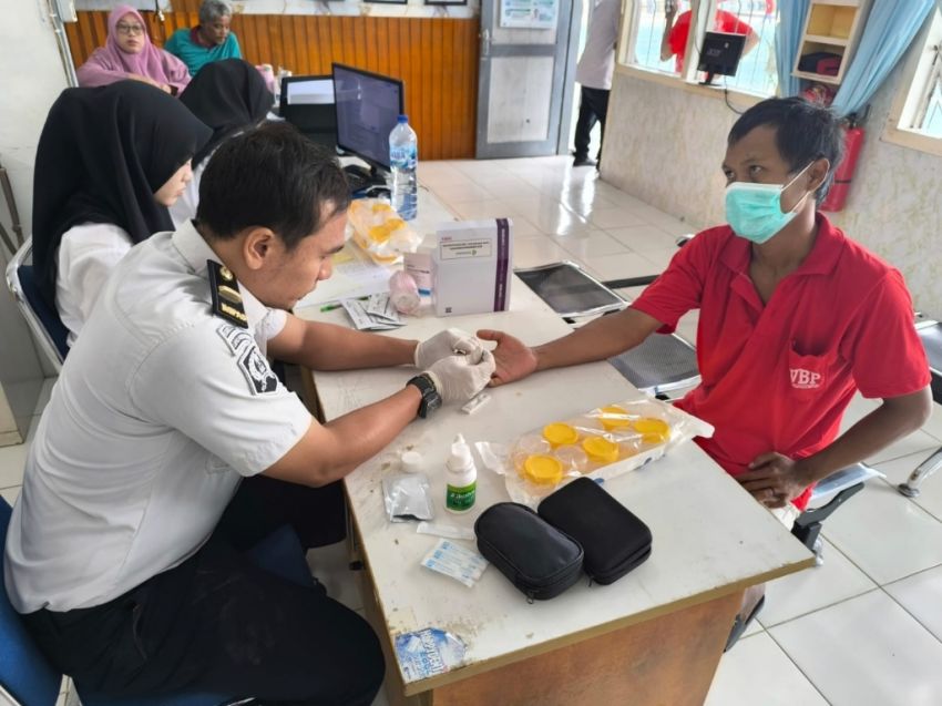 Cegah Penyakit Menular, Lapas P.Sidimpuan Skrining TB dan HIV Warga Binaan