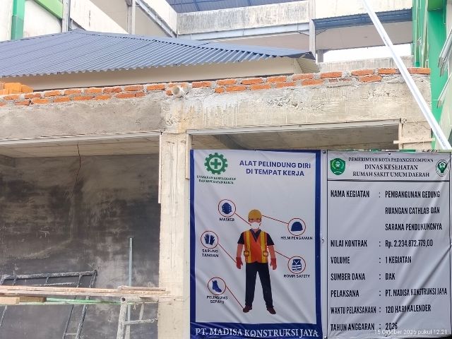 Rp2,23 Miliar untuk Gedung Cathlab RSUD P.Sidimpuan, Progres dan Pengawasan Dipertanyakan