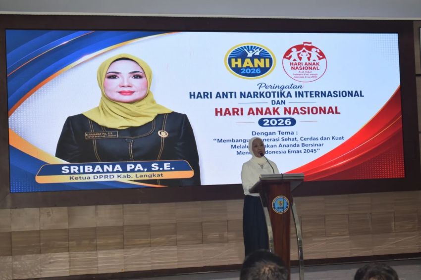 Hadiri HANI 2026, Ketua DPRD Langkat Sampaikan Pesan Antinarkoba kepada Pelajar