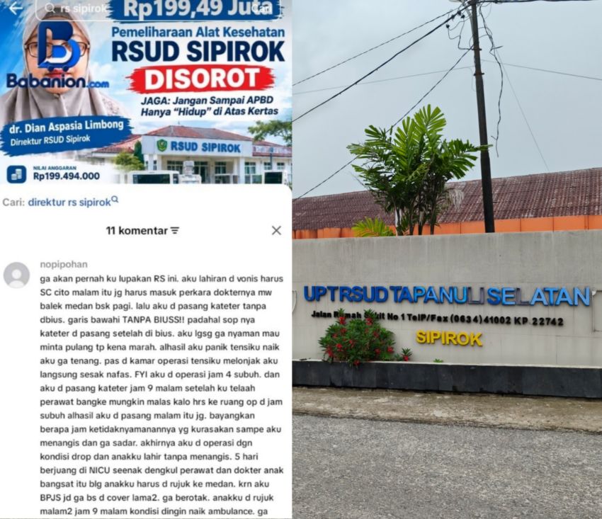 Viral Keluhan Pasien di TikTok, Persalinan di RSUD Sipirok Jadi Sorotan, Direktur Buka Suara