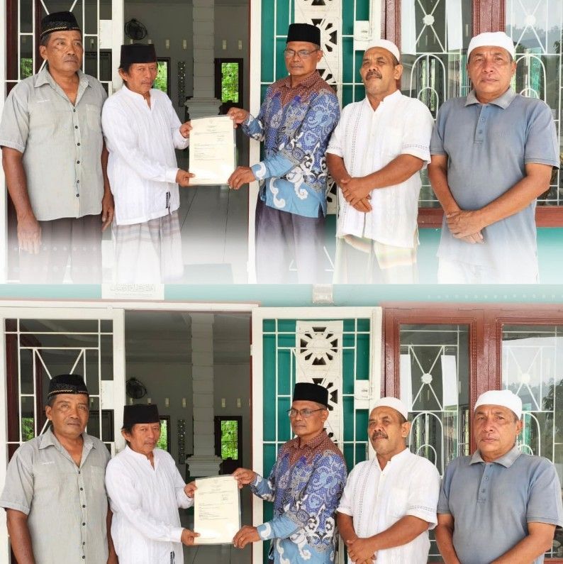 Sertipikat Wakaf Masjid Al-Karim Diserahkan, Kantor Pertanahan P.Sidimpuan Perkuat Kepastian Hukum