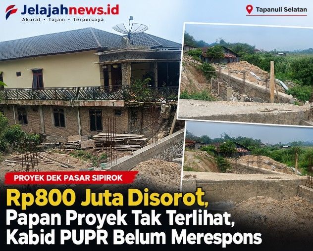 Proyek Dek Pasar Sipirok Rp800 Juta Disorot, Papan Proyek Tak Terlihat, Kabid PUPR Belum Merespons